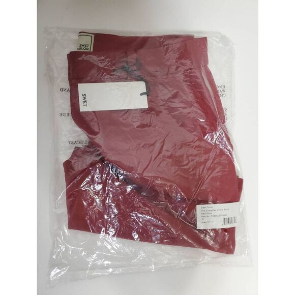 Swet Tailor The Everyday Men's Chino Short in Red Wine Sz 30 Casual Stretch - Picture 5 of 5